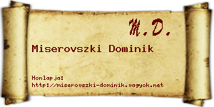 Miserovszki Dominik névjegykártya